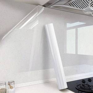 lot 8407 image: Clear Contact Paper Peel and Stick Wallpaper for Bathroom 15.8 Clear Wall Protector Removable Wallpapers for Countertops Transparent Wall Protective Film Waterproof Wallpaper for Kitchen Backsplash