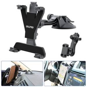 lot 8415 image: OHLPRO Dashboard Tablet Holder for Car, iPad Car Holder Suction Cup Mount Compatible with 7-13 Tablets, Truck Windshield Vent with Flexible Arm Clip, Sturdy Adjustable Design, 360° Rotation, Black