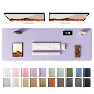 lot 8445 image: YSAGi Leather Desk Pad Protector, Office Desk Mat, Large Mouse Pad, Non-Slip PU Leather Desk Blotter, Laptop Desk Pad, Waterproof Desk Writing Pad for Office and Home (Light Purple, 47 x 17)