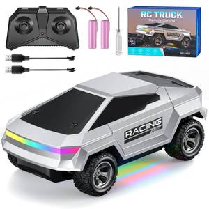 lot 8460 image: Remote Control Car, 124 Scale Pick-up RC Truck, 2WD High Speed All Terrain Off-Road Vehicle with Lights & Load Space, 2.4GHz Off-Road Vehicles Kids Gifts for BoysGirls Age 3