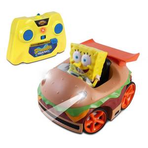 lot 9090 image: NKOK Remote Control Krabby Patty with Spongebob Vehicle, Full Function RC Vehicle, Working Lights, Has Radio Control & Turbo Boost, Great Item for Kids, Ages 6 and up