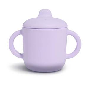 lot 12350 image: Catii 6 Months Sippy Cups with Handles,Small Silicone Sippy Cups Leak Proof 5oz,No Spill Sippy cups for Toddlers (Soft Lilac)