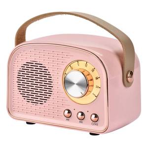 lot 12357 image: Aresrora Retro Bluetooth Speaker,Wireless Vintage Speaker,Outdoors Wireless Portable Bluetooth Speakers Supports TWS PairingU-DiskTF CardAUX for Home,Travel,Outdoor (Pink)
