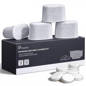 lot 12359 image: possiave 12-Pack Charcoal Water Filters and 10-pack Cleaning Tablets for Breville Espresso Machines, Breville Cleaning kit - Espresso Accessories