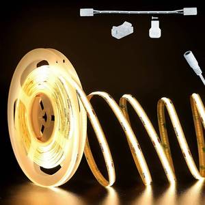 lot 12368 image: PAUTIX COB LED Strip Light 32.8ft10m 5040LEDs Warm White 2700K,High Lumen Flexible CRI93 LED Tape Super Bright DC24V,for Cabinet Home DIY Lighting Projects(Power Supply & Controller Not Included)
