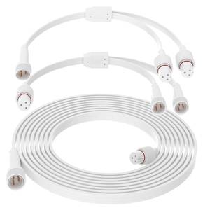 lot 14368 image: 32FT Extension Cable Kit for Govee Permanent Outdoor Lighting,Compatible with Govee H705A H705B H705C H706A H706B H706C, 3 Pin Power Cord for Dots String Lights IP68 Waterproof Rating