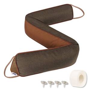 lot 15463 image: TORRAMI 30 Door Draft Stopper Under Bottom Insulation Noise Air Stopper 2.09LB,Sound Proof Draft Guard Seal for Doors and Windows - Triangle Coffee
