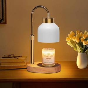 lot 15468 image: Candle Warmer Lamp with Dimmer Adjustable Height, 248H Timer,Vintage Home Decor for Scented Jar