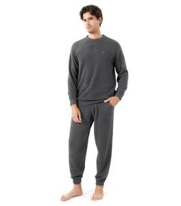 lot 15471 image: DAVID ARCHY Mens Pajamas Set Ultra-Soft Fleece Pajamas Warm Sleepwear Long Sleeve Lounge Set with Pockets (M, Dark Grey)