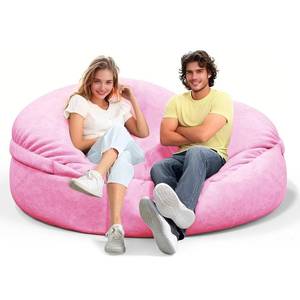 lot 15476 image: Bean Bag Chair for Adults 4FT,Soft Removable Cover for TeensGirls Bedroom,Fluffy Giant Round Floor Beanbag Lounger Chairs (No Filler,Pink)