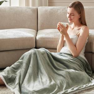 lot 15478 image: ACCU-WARMTH Heated Blanket Throw Size Fast Warming Heating Electric Throw Blanket with 6 Heat Settings & 4 Hours Auto-Off, Ideal Gift for Her, 50x60, Sage Green