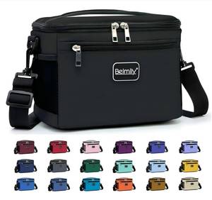 lot 15484 image: BEIMILY Lunch Box for MenWomen, Small Insulated Lunch Bag, Leak-Proof Soft Cooler Tote Bag, Reusable LunchBox for Work, Travel, Fitness, Picnic with Adjustable Shoulder Strap for Adults (Black)