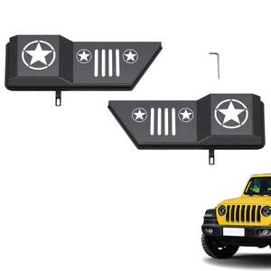 lot 15526 image: MEAUTELE Metal Rear Door Pocket Storage Box for Jeep Wrangler JL JLU 4XE 2018-2025 Gladiator JT 2020 2021 2022 2023 2024 2025 Door Storage Organizer Accessories 2PCS (Rear Door)
