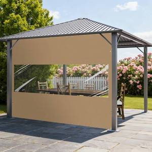 lot 15541 image: Upgraded Clear Vinyl Outdoor Curtains for Patio Waterproof, Clear Vinyl Patio Enclosure, Heavy Duty Tarp with Grommets, Rope and Zip Ties for Porch, Pergola, Gazebo, Balcony(8H x 12W)