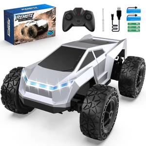 lot 16368 image: Hepoasky 118 Scale Remote Control Car Truck, 2.4GHz All-Terrain RC Car Toy with LED Lights, Boy Toys Monster RC Trucks Birthday Gifts for 4 5 6 7 8 9 10 Year Old Boys Age 4-6 6-8 8-12