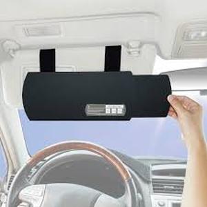 lot 6367 image: Car Sun Visor Extender with Storage