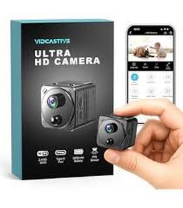 lot 8373 image: AllTough 4K Hidden Camera,Security Camera No WiFi with 4G SIM Card,Nanny Cam Hidden Camera,Small Cameras Hidden Wireless,Secret Cameras for Spying,App Control with Motion Detection and Night Vision