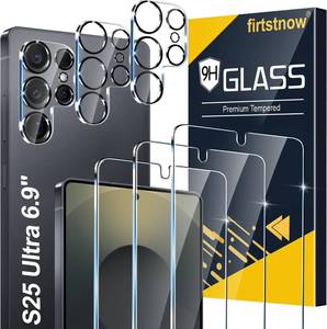 lot 4015 image: firtstnow 3 Pack Glass Screen Protector for Samsung Galaxy S25 Ultra 6.9 inch  3 Pack Camera Lens Protector, 9H Tempered Glass, Fingerprint Unlock, HD Clear Case Friendly Anti-Scratch