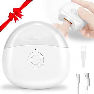 lot 4031 image: Automatic Electric Nail Clipper with LED Light & 2 Speeds with Nail Scraps Storage, USB Rechargeable Safety Fingernail Trimmer for Baby, Children, Kids, Adult, Seniors and Caregivers, White