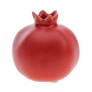 lot 4037 image: Woration Creative Ceramic Vase Pomegranate Design Home Office Table Red Decoration Crafts Bathroom Party Dinning Stoneware Craft for Grow Plant Insert Artificial Florals
