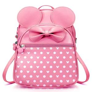 lot 4043 image: Voikukka Cute Girls Mini Mouse Backpacks for Kids Backpack Purse Pink Toddler Backpacks Small Travel Kid Daypack Women Convertible Shoulder Bag Bowknot Little Girls Children Preschool Backpack