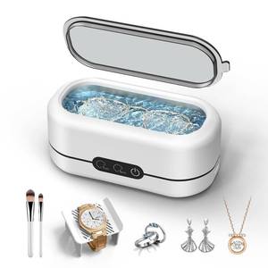 lot 4045 image: BYASKZIV Ultrasonic Jewelry Cleaner, 48KHz Ultrasonic Cleaner Machine for Jewelry, Eyeglasses, Rings, Watch Strap, Dentures-Dual Cleaning Modes, 304 Stainless Steel Tank