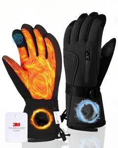 lot 4079 image: GXCROR Winter Gloves for Men & Women, Waterproof Touchscreen Ski Gloves with 3M Thinsulate -22°F Warmth, Windproof Cold Weather Gloves for Skiing, Snowboard, Snowmobile