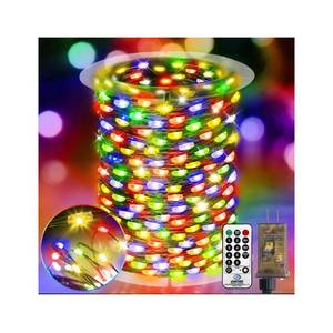 lot 4081 image: KNONEW 203FT Outdoor Christmas Fairy Lights Plug in,600 LED String Lights Outdoor Waterproof 8 Modes Memory Times for Wedding Bedroom Walls Garden Trees Decoration(Multicolor)