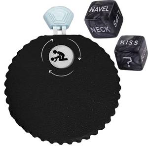lot 4119 image: Valentines Day Gifts Romantic Naughty Couple Position Selector with 2 Pcs Sex Dice Set for Adult Sex Game for Date Night, Adult Decision Dice, Enhance lntimacy and Connection (Black)