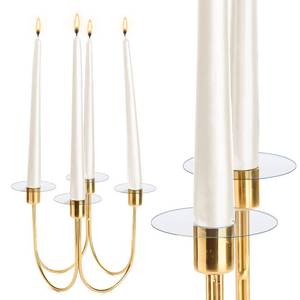 lot 4126 image: Vesici 100 Pieces Candle Drip Protector Bobeches Clear Candle Rings for Candlestick Holders Round Plastic Wax Catchers for Wax Protectors Church Service Wedding Party Home