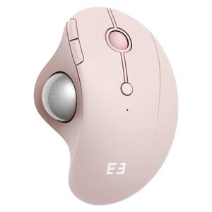 lot 4137 image: seenda Wireless Trackball Mouse, Bluetooth Ergonomic Rollerball Mouse, Rechargeable 3 Device Connection (BluetoothUSB) Thumb Control Compatible for MacAndroidWindows Computers, Rose Pink