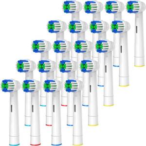 lot 4144 image: Replacement Toothbrush Heads Compatible with Oral-B Braun, 20 Pcs Professional Electric Toothbrush Brush Heads for Oral B Replacement Head Refill Pro 50010001500300037575000700075008000