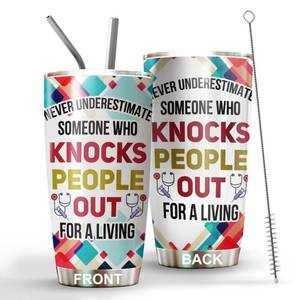 lot 4169 image: MEDROC Anesthesia Tumbler Stainless Steel 20oz Straw Lid, Anesthesiologist Gift For Birthday Christmas, Anesthesiology Gift For Nurse Doctor Tech Assistant, CRNA PACU Nurse Anesthetist Coffee Cup