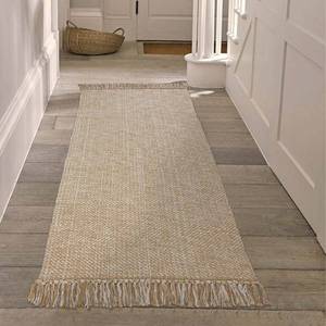 lot 4172 image: Collive Hallway Runner Rug, 2 x 5 Soft Washable Tan Contemporary Modern Laundry Room Indoor Hand-Woven Cotton Carpet for Bedroom Entryway Front Door Farmhouse Kitchen