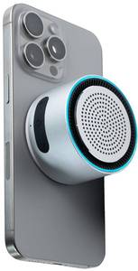 lot 4463 image: MagSound MagBeat Bluetooth Speaker with Magnetic Wireless Charger (Titanium), Portable Stereo Sync TWS, Booming Bass, Up to 10H, IPX7 Waterproof, Gift for Men