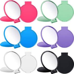 lot 4490 image: Jetec 12 Pieces Compact Mirrors Bulk Gifts Mini Vintage Pocket Mirrors for Purse Small Portable Folding Round Makeup Stuffs for Travel Daily Use Party Favors Women (Classic Colors)