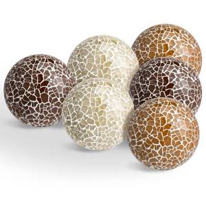 lot 4494 image: Vesici 6 Pcs Mosaic Sphere Balls Decorative for Bowls, Mosaic Glass Balls Decorative Orbs Table Sphere for Living Room Decor Centerpiece for Vases Dining Table Decor, Diameter 2.4 Inch(Classic Colors)
