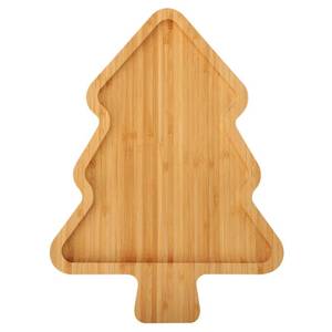 lot 4501 image: TJ POP Small Christmas Tree Serving Tray 11.8 � 8.7, Bamboo Holiday Serving Platters Charcuterie Board, Christmas Serving Dishes, Table Decorations Supplies for Party