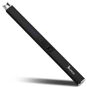lot 4503 image: SUPRUS Electric Lighter Arc Windproof Flameless USB Rechargeable Lighter with Safety Lock for Candle BBQ Camping (Black)