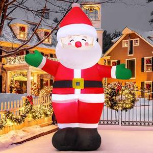 lot 5451 image: GOOSH 5 FT Christmas Inflatables Santa Claus Outdoor Decorations Blow Up Yard Standing Santa with Built-in LEDs for Holiday Party Xmas Yard Garden Lawn Decor