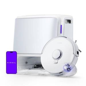 lot 5456 image: NARWAL Freo Z10 Robot Vacuum and Mop Combo, Tangle Free Robot Mop, 15,000Pa Suction, Adapts to Hard-to-Reach Areas, Self-Emptying, Mop Washing & Drying, Obstacle Avoidance, for Pet Hair & Hard Floor