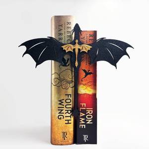 lot 6009 image: TwoDays Dragon Wing Inspired Bookshelf Display Decor - Romantasy Romance Merch, Fantasy Book Accessories Merchandise, Gifts for Bookish Book Lovers Library (8.5 x 6.8)