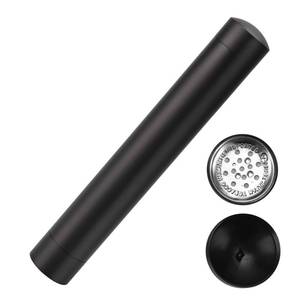 lot 6015 image: Fortune Nexus Air Tight Smell Proof Metal Cigar Case Tube with Built in Humidifier (Black)
