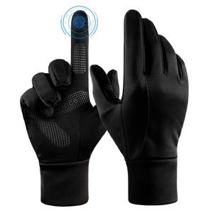 lot 6016 image: FanVince Bike Gloves Touch Screen Winter Thermal Glove - Windproof Water Resistant for Running Cycling Driving Outdoor Hiking in Cold Weather for Men and Women (Black,Small)