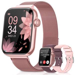 lot 6353 image: Smart Watches for Women, Fitness Tracker Watch with SleepHeart RateSpO2Blood Pressure Monitor, 1.85 Smartwatch for Android iPhone, CallsSMSNotifications, 100 Sports Modes, 300 Dials, 3 Bands
