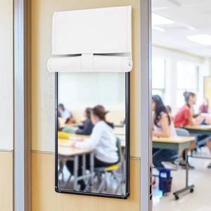 lot 6361 image: Vatge Classroom Door Window Cover - 1 Panel, W10 x L42, Pure White, Tie Up Classroom Door Curtain for Light Filtering, Small Window Covering for OfficeGlassdoor