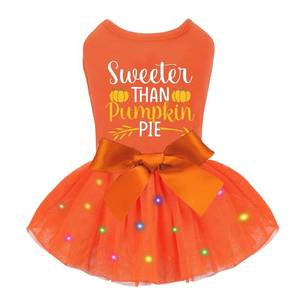 lot 6373 image: Sebaoyu Thanksgiving Pumpkin Dog Dress, Dog Clothes for Small Dogs Girl Puppy, Fall Doggy Thanksgiving Skirt Costume, Holiday Pet Tutu Dress, Pet Outfit Apparel Clothes (Orange, Large)