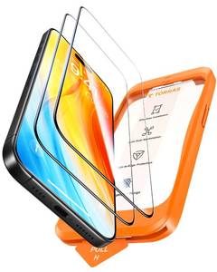 lot 6389 image: TORRAS Diamond Shield for iPhone 15 Pro Screen Protector Military-Grade Protection 9H Unbreakable Shatterproof Aerospace Tempered Glass Full Coverage InstaFit Bubble-Free, 2-Pack