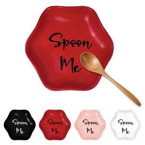lot 6410 image: Funny Ceramic Spoon Rest for Kitchen Counter Stove Top, 5.8 Inch Heat-Resistant Utensil Holder for Cooking, Spoons, Ladles, Tongs, Cute Kitchen Decor, Housewarming Gift for Women Men (Red)