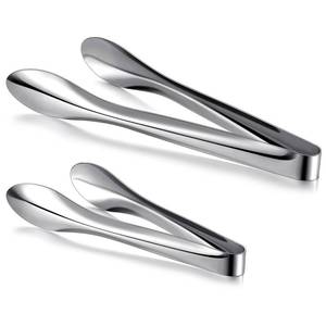 lot 6424 image: Yiyiring 2 Pack 9 Inch and 12 Inch Serving Food Tongs Silver Buffet Stainless Steel Tongs Polished Heavy Duty Kitchen Tableware Set for Cooking Salad Party Picking up Ice Appetizers and More